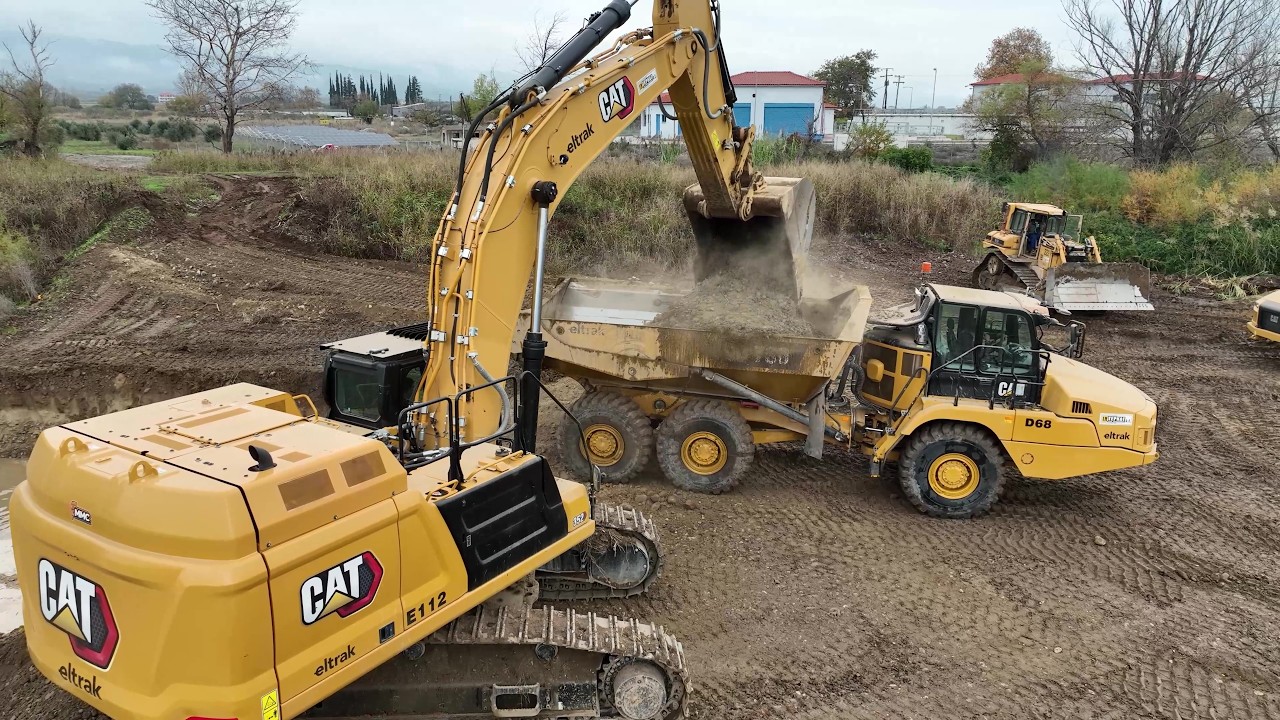 Earthmoving in Action: New Caterpillar Fleet Works To Expand Riverbed For Flood Control- Interkat SA