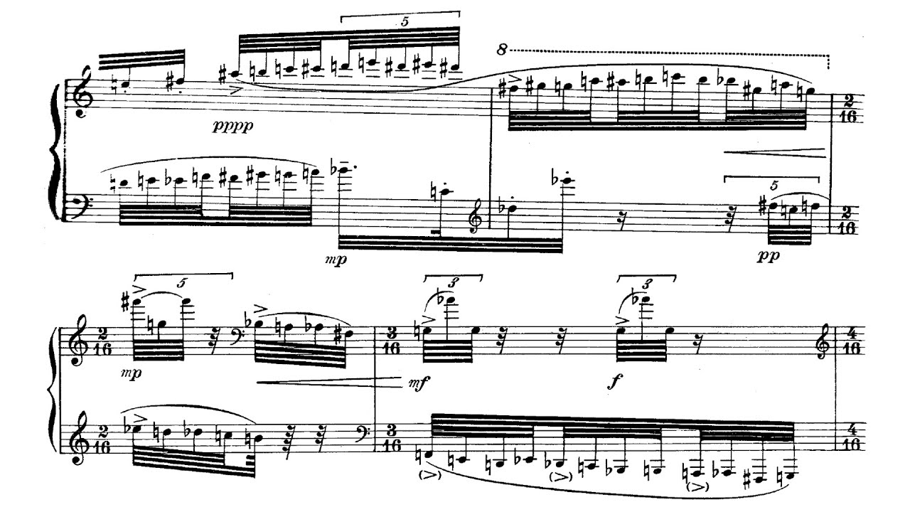 Luciano Berio - Cinque Variazioni per pianoforte (1952-1953) [Score-Video]