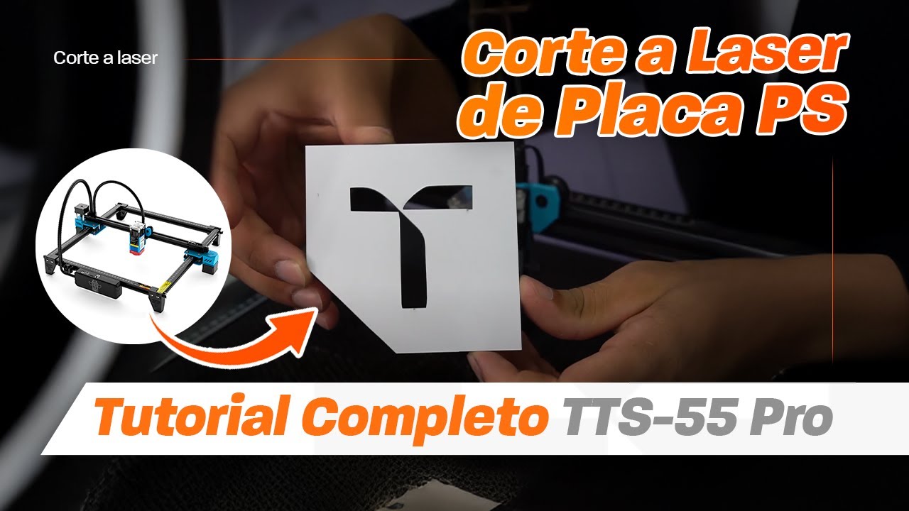 Cortando Placa PS com Laser de 5.5W | TTS-55 Pro