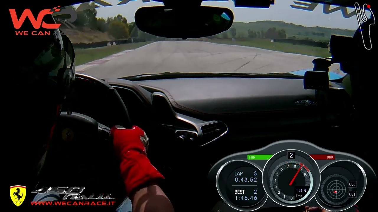 Alberto Nicosia FERRARI 458 570CV - WE CAN RACE -PISTA DI RACALMUTO vista posteriore