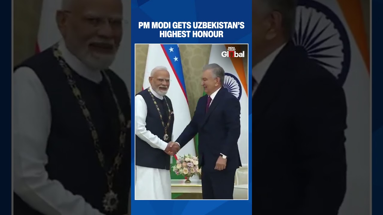 PM Modi Gets Uzbekistan&rsquo;s Highest Honour: Mirziyoyev Confers Oliy Darajali Dustlik Award in Tashkent