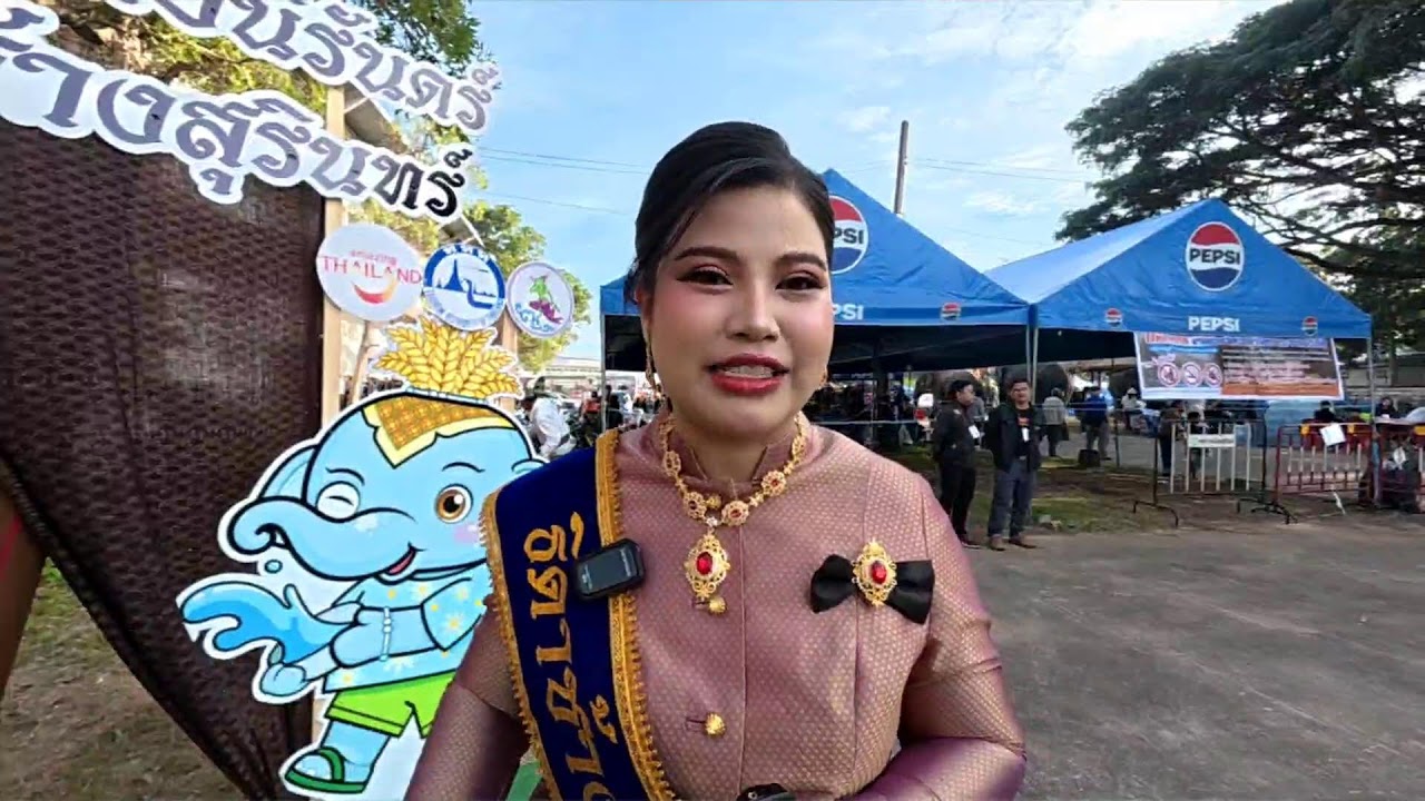 ธิดาช้างสุรินทร์ พาชมบรรยากาศก่อนเปิดการแสดงช้างสุรินทร์ วันแรก