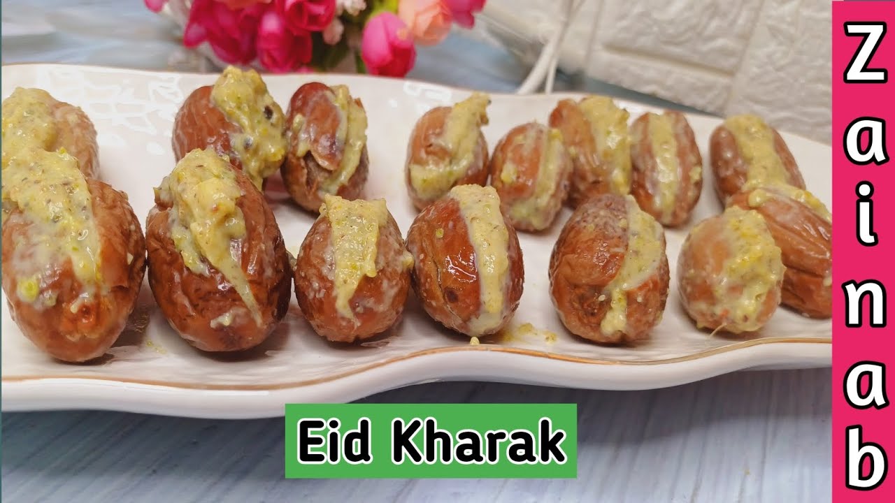Bohra Eid Kharak recipe by Zainab | Eid Special 2024 | Stuffed dry dates | Mawa kharak