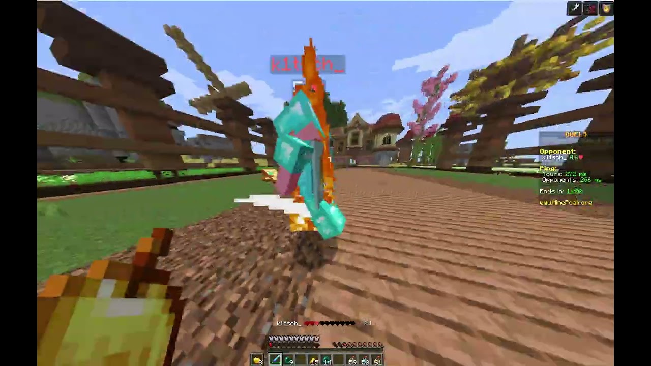 trying 1.9 duels in minecraft and it goes good i guess #viral #minecraft #trending