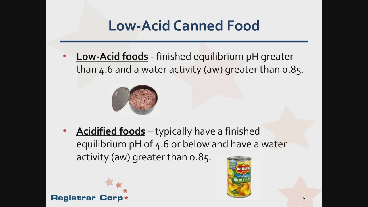 U.S. FDA Regulations for Low-Acid Canned and Acidified Foods