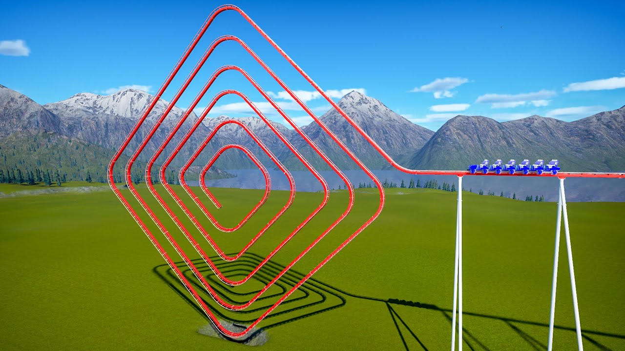 Square Spiral Loop Roller Coaster – Planet Coaster