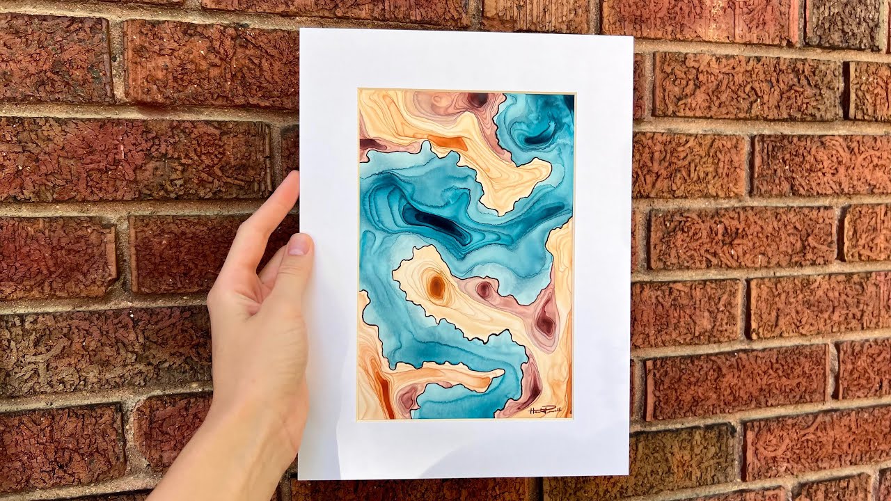 Paint a fun watercolor topographical map with me!