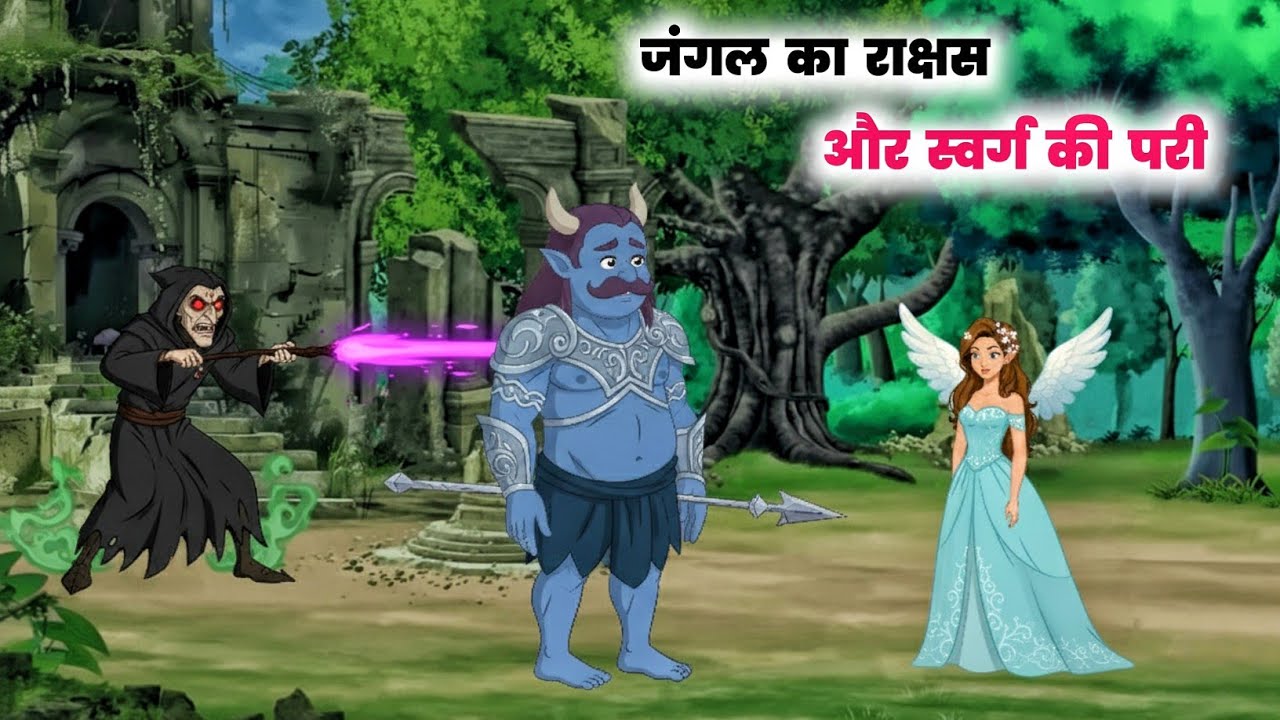 जंगल का राक्षस और स्वर्ग की परी । Hindi Cartoon Story । Hindi Moral Kahani । Cartoon Hindi Story