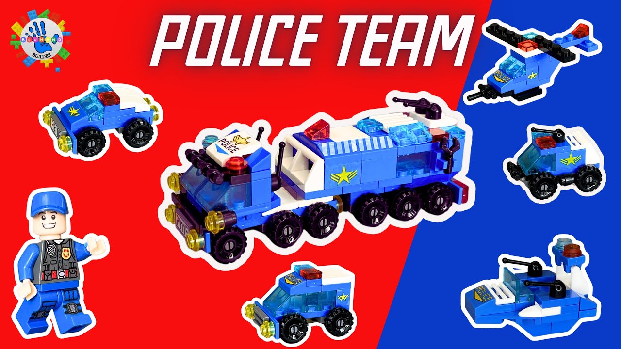 Lego Police, Police Set, Police Boat and other MINI VEHICLES /Tutorial SATISFYING Mini Blocks