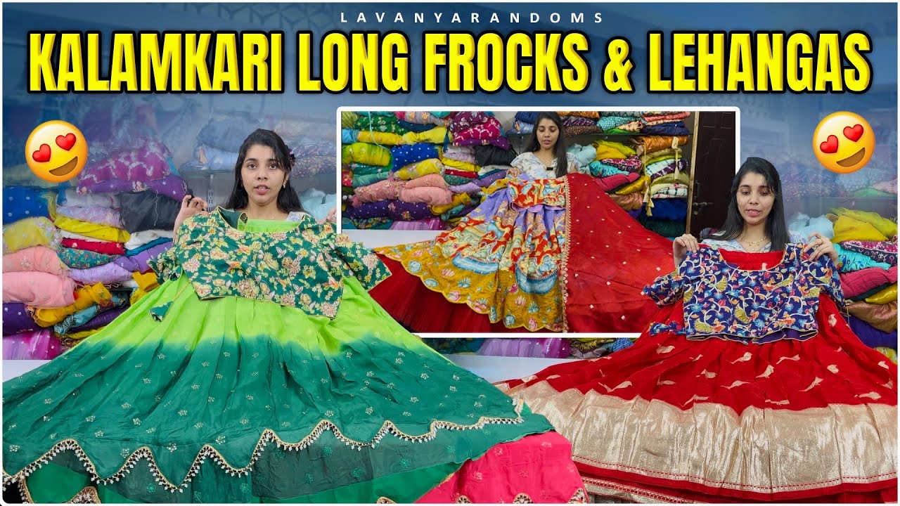 Kalamkari’s & Semi Pattu Maggam work Halfsarees | Lavanya Randoms