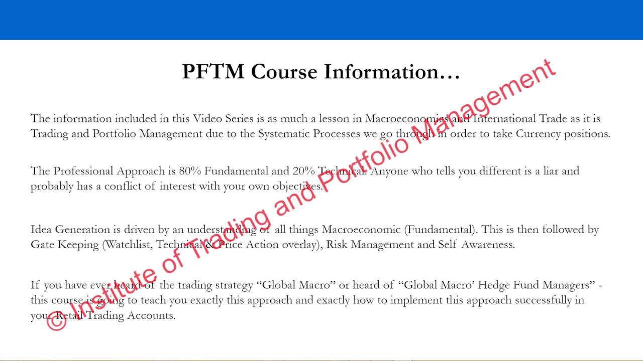 FOREX Market Foundation 1 = Opportunity Set - Sample Video 1
