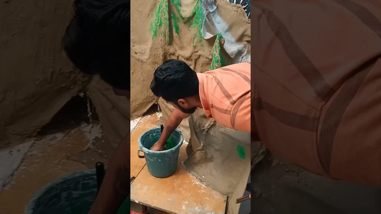 water fall home ganpati decoration idea