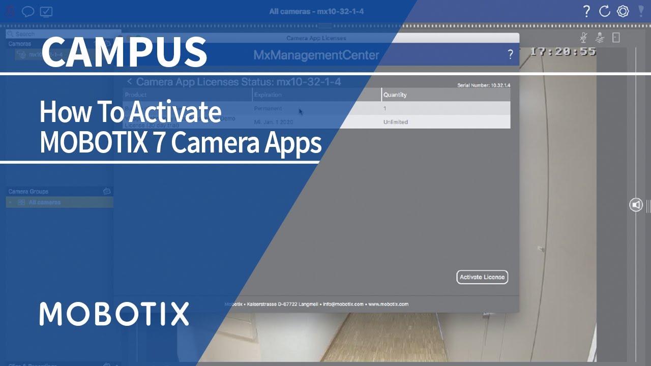 How to activate MOBOTIX 7 Camera Apps via MxMC