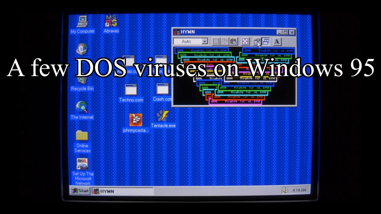 Несколько вирусов MS-DOS в Windows 95