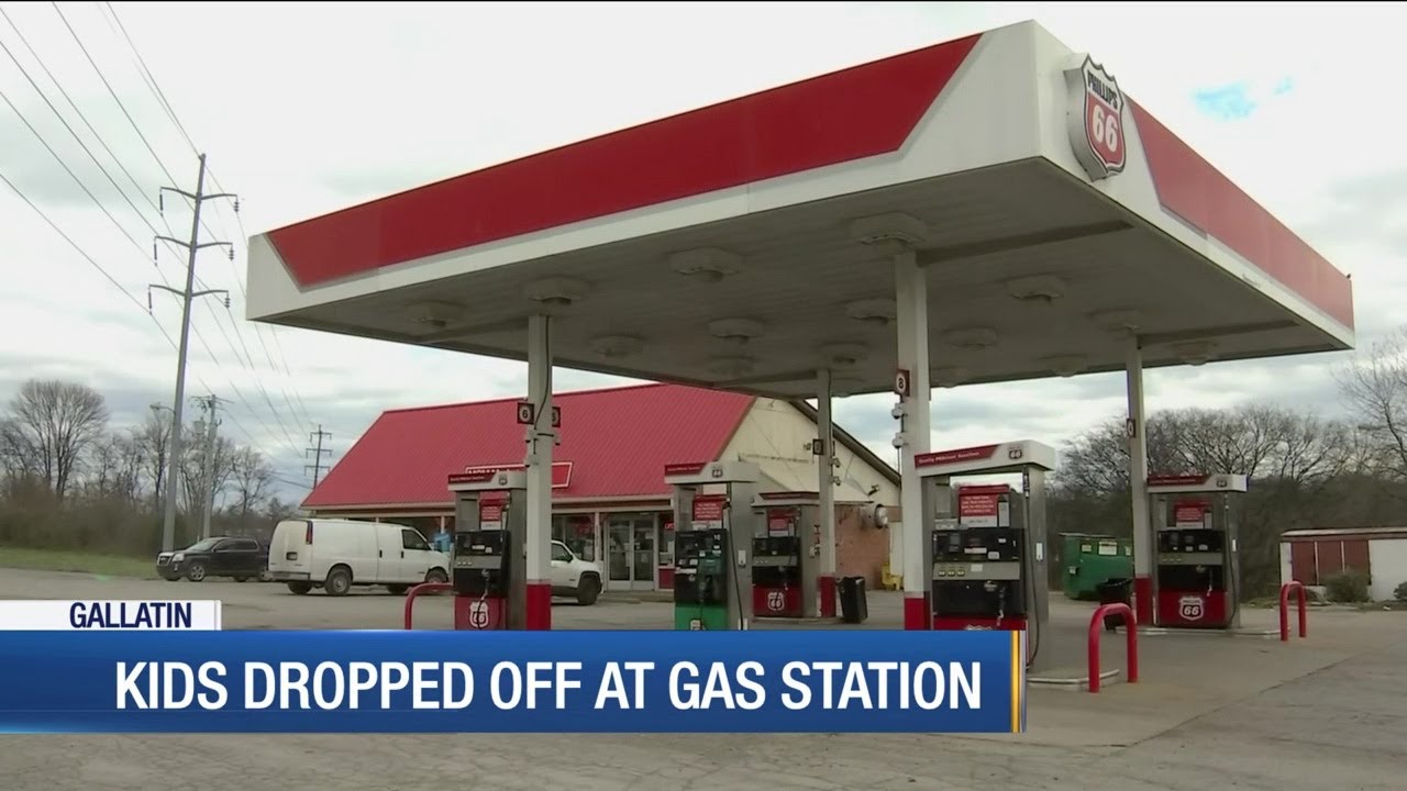 Kids dropped off at gas station