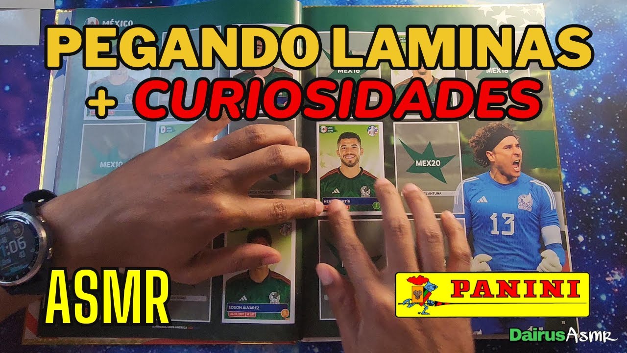 ASMR Pegando laminas + curiosidades del Álbum Copa América 2024, parte 1