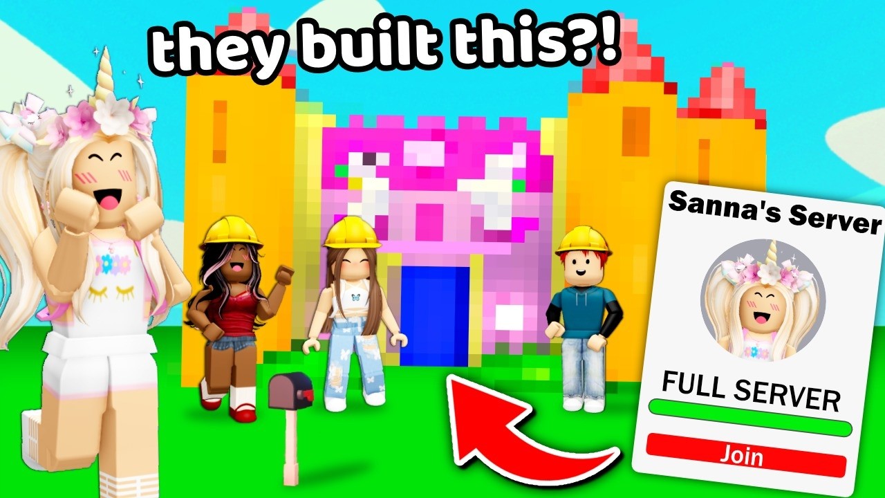 I Let the Entire Server Build My House in Adopt Me
