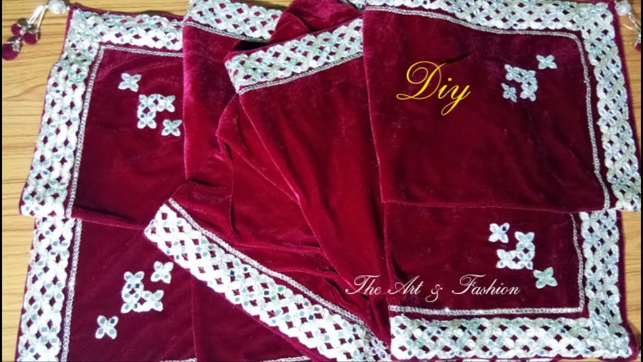 Make beautiful designer dupatta, stol with lace, latkan and patch for beginners step by step