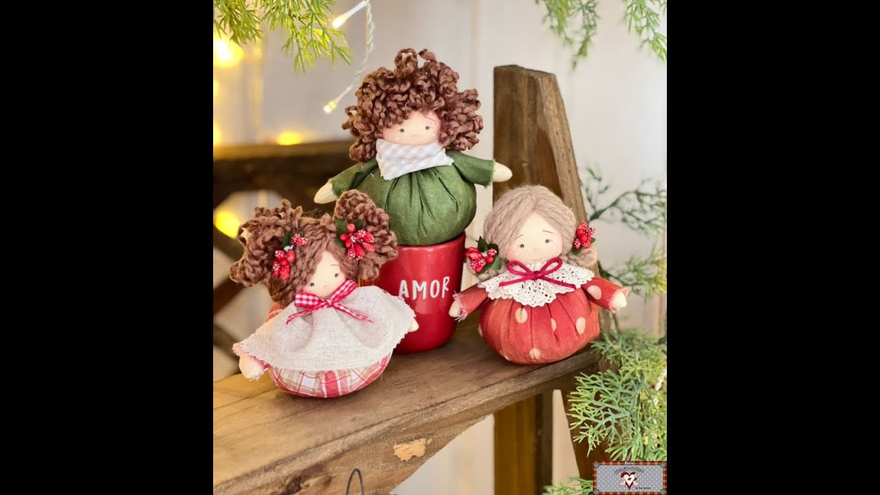 Aula gratuita Bonecos de Natal R&aacute;pido e F&aacute;cil - Bonecos Sach&ecirc;s