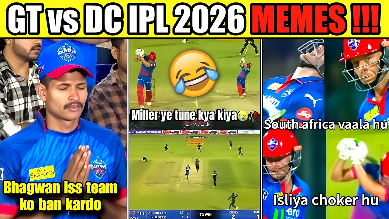 SUPEROVER Missed😱 GT vs DC IPL 2026 MEMES😂