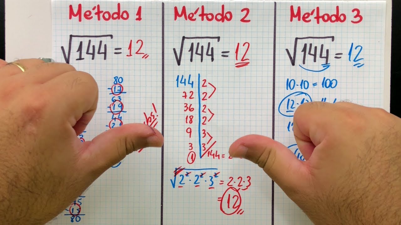 ⚠️ Como Calcular RAIZ QUADRADA de 3 Modos Diferentes