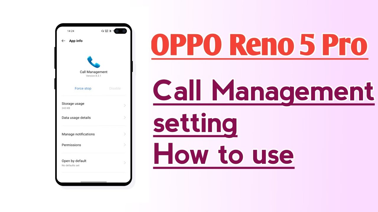 OPPO Reno 5 Pro Call Management setting How to use
