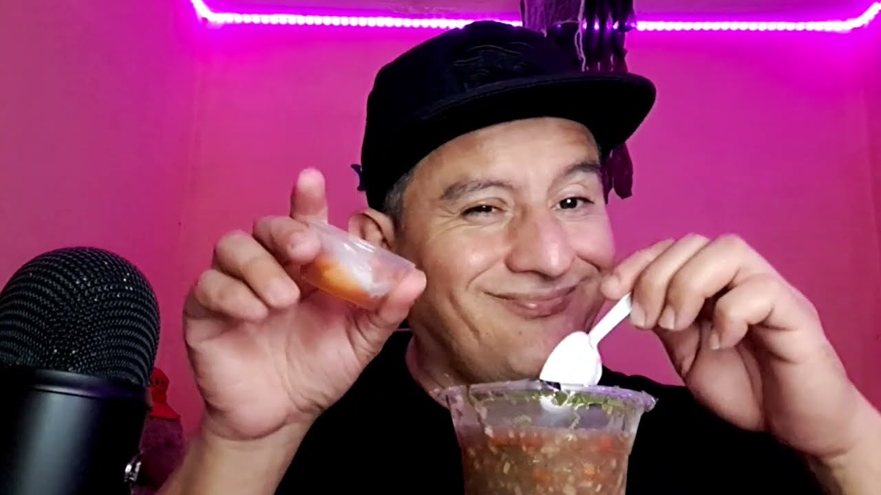 ASMR PROBANDO CEVICHE DE MI (BARRIO)