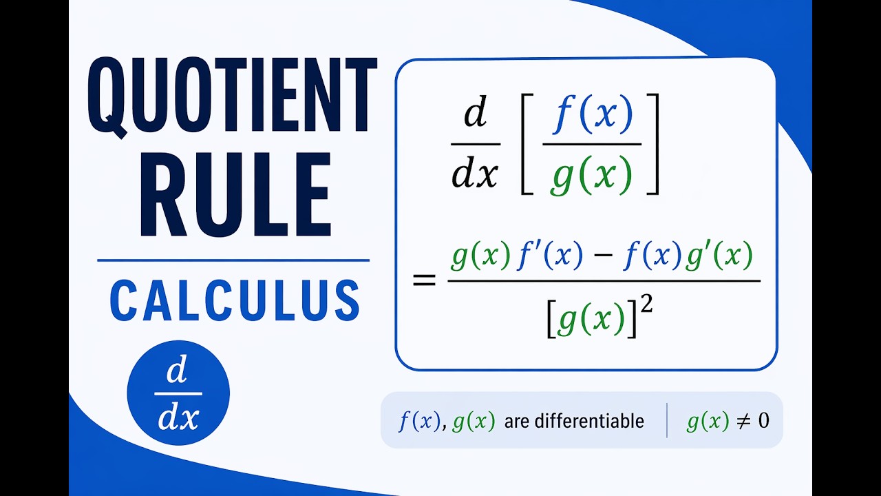 quotient rule calculus maths