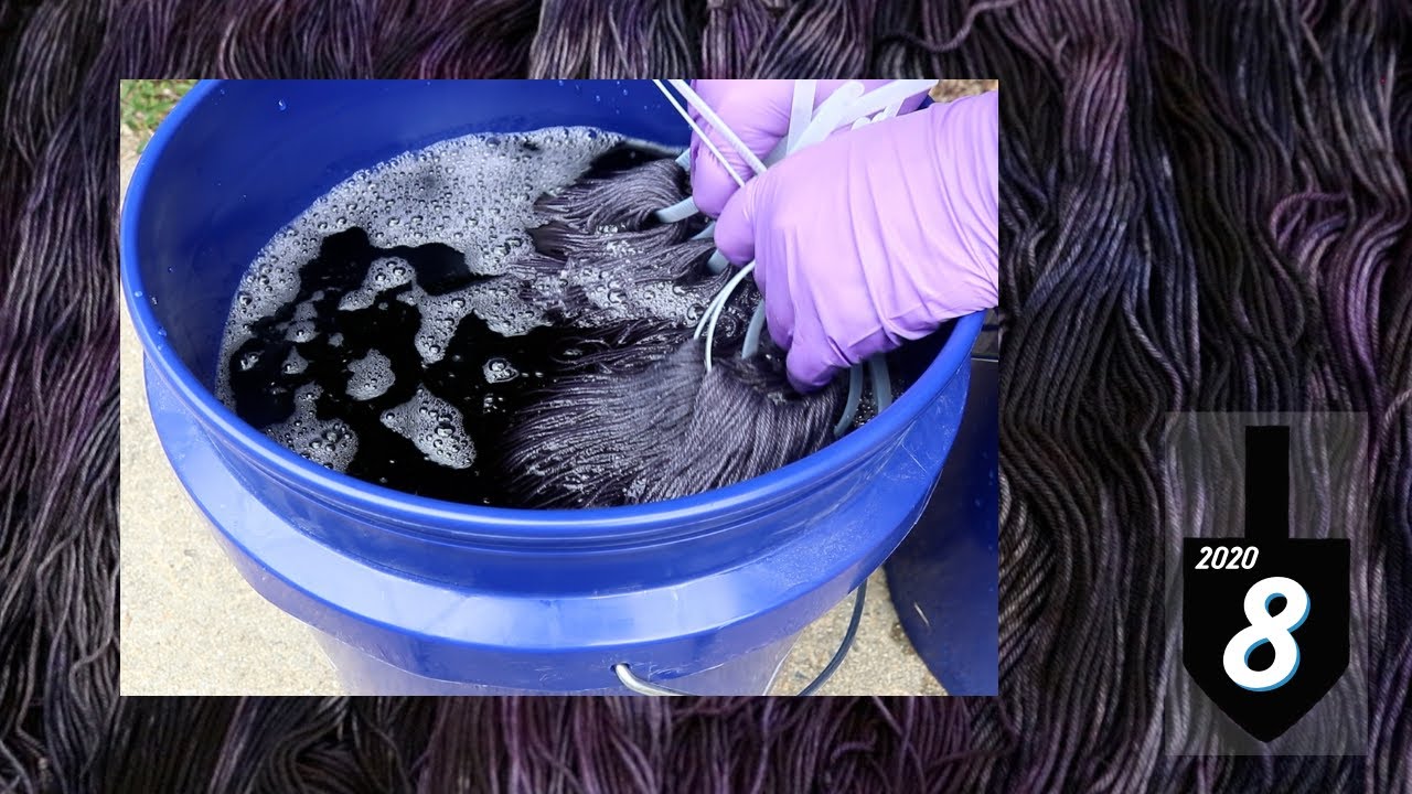 Dyeing Super Saturated Variegated Yarn; Overdyeing a Medium Gray (2020 ChemKnits Chanukah Night 8)