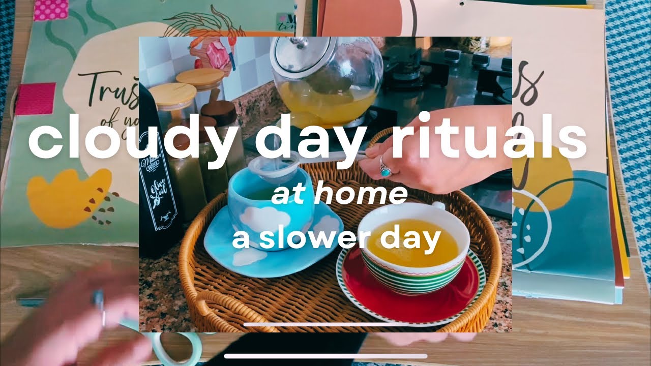 Cloudy Day Silent Vlog. Crafts, Honey Lemon Tea & a Gentle Evening at Home