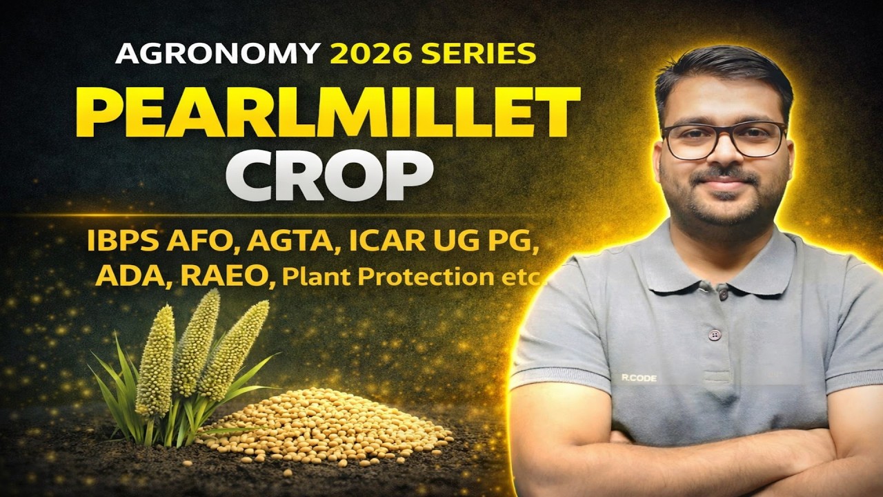 Pearl Millet (Bajra) Cultivation One Liners 🌾 | ICAR JRF • AFO • CUET | Exam Special