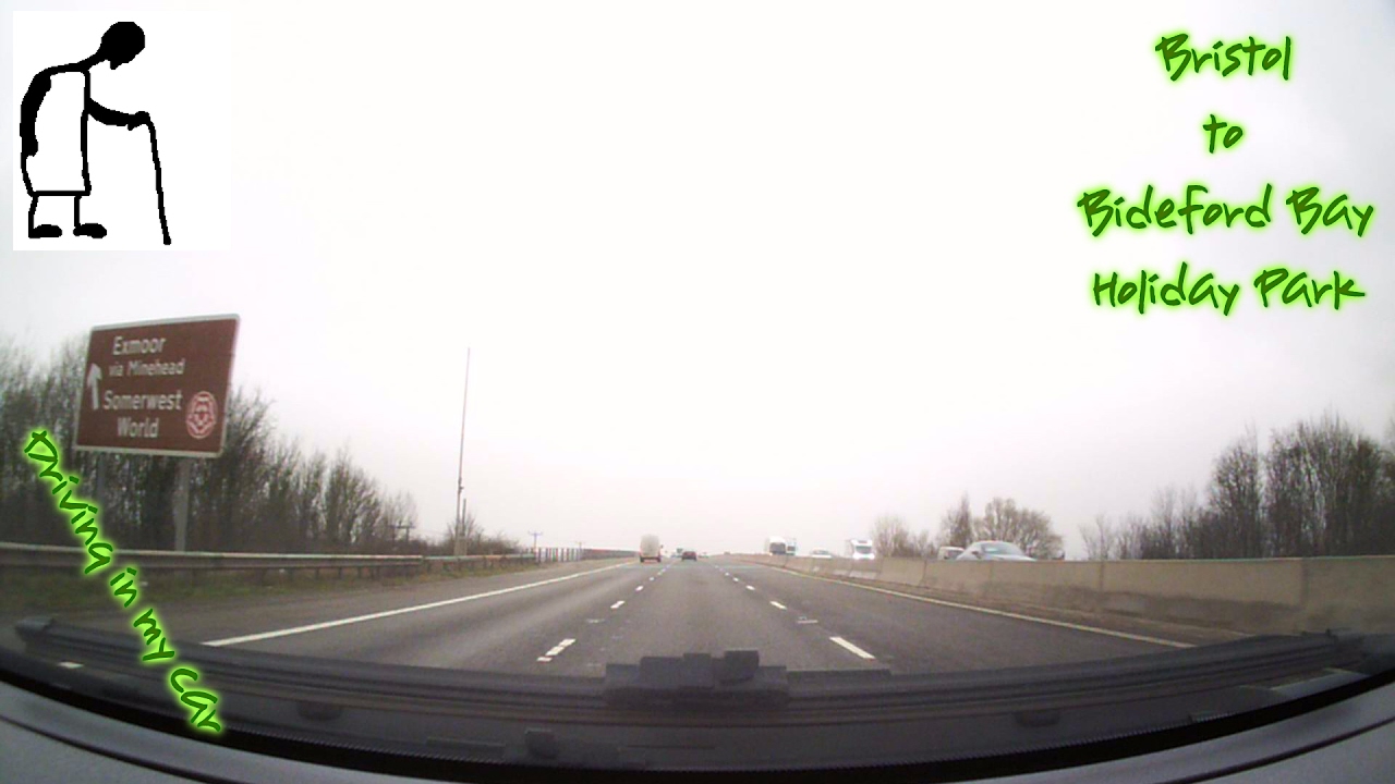Driving in my car Bristol to Bideford Bay Holiday Park