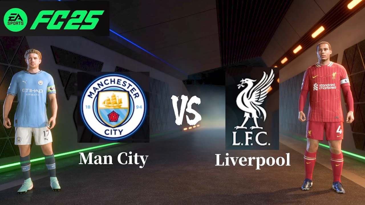 FC25 - Man City vs Liverpool - Harland,debruyne vs Virgil,salah