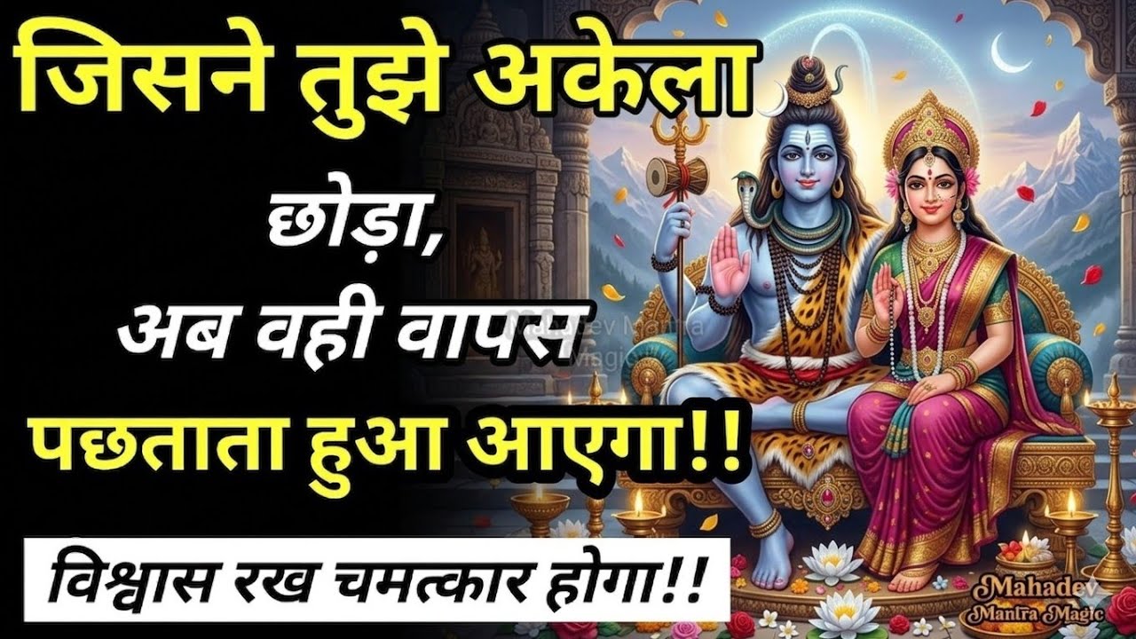 जिसने तुझे अकेला छोड़ा, अब वही वापस पछताता हुआ आएगा || Mahadev Sandesh 
