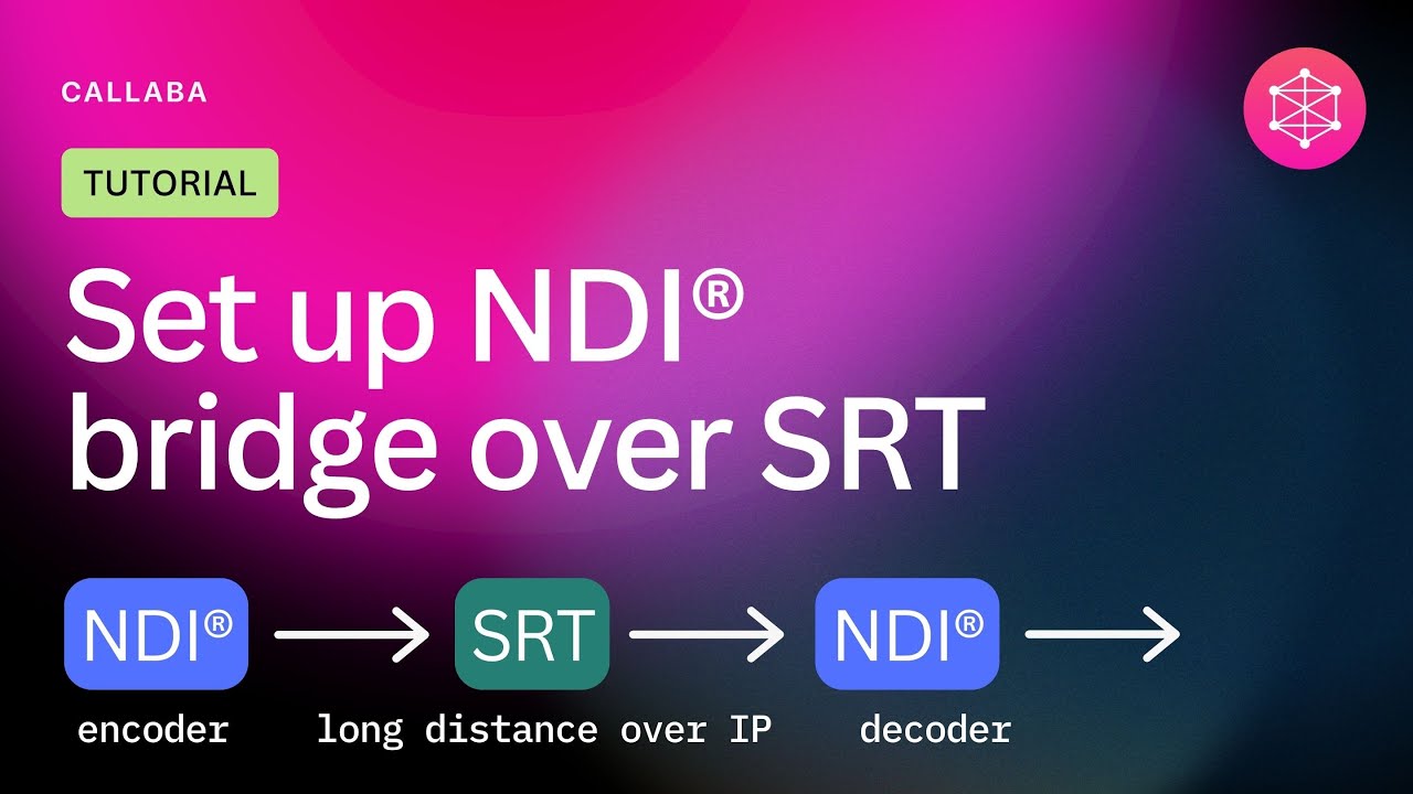 Set up NDI® bridge over SRT