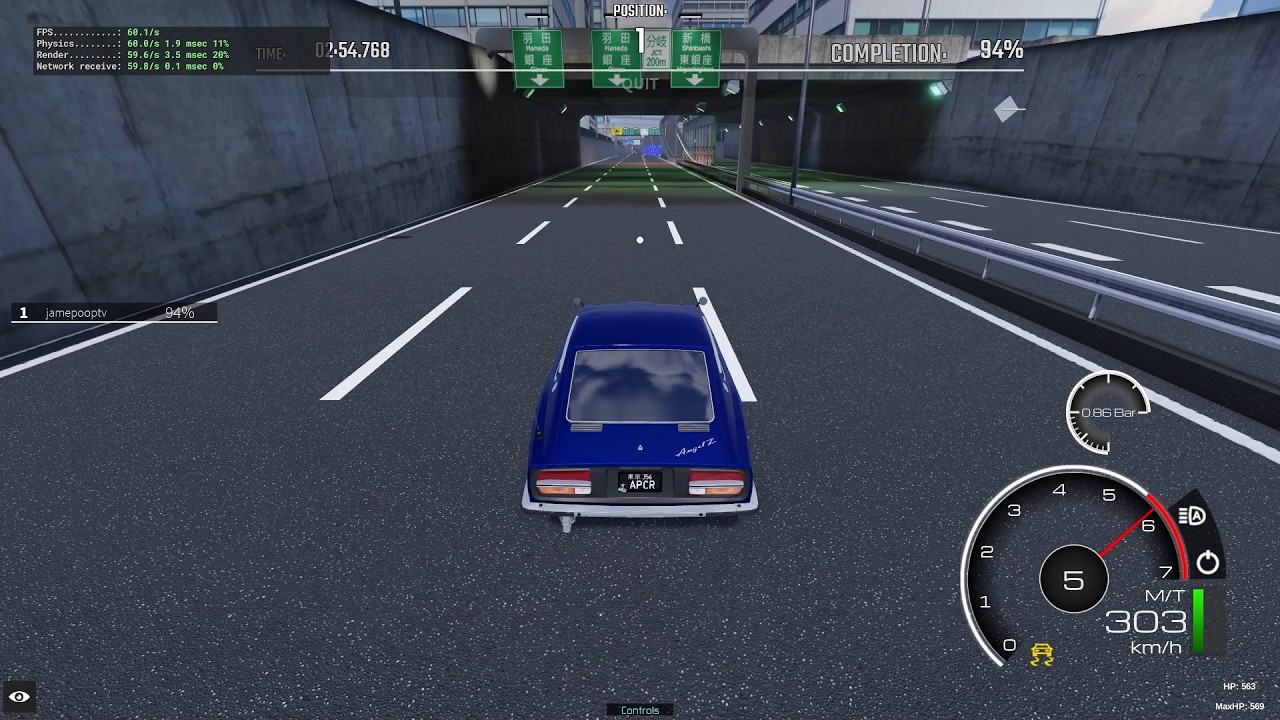 C1 Clockwise Loop - Nissan Fairlady Z S30 - 3:07.193 - Part 2 | Midnight Racing: Tokyo