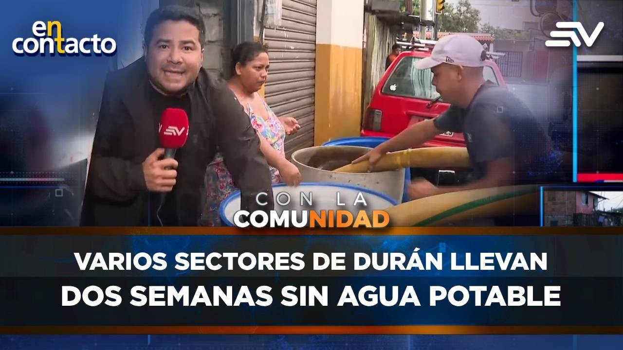Varios sectores de Durán llevan dos semanas sin agua potable | En Contacto | Ecuavisa