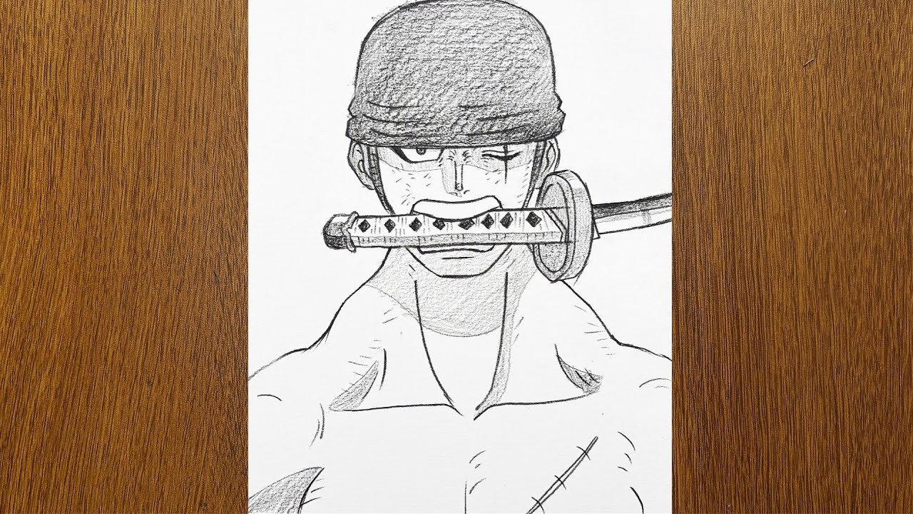 One Piece Zoro Drawing Tutorial - Simple and Easy Anime Drawing