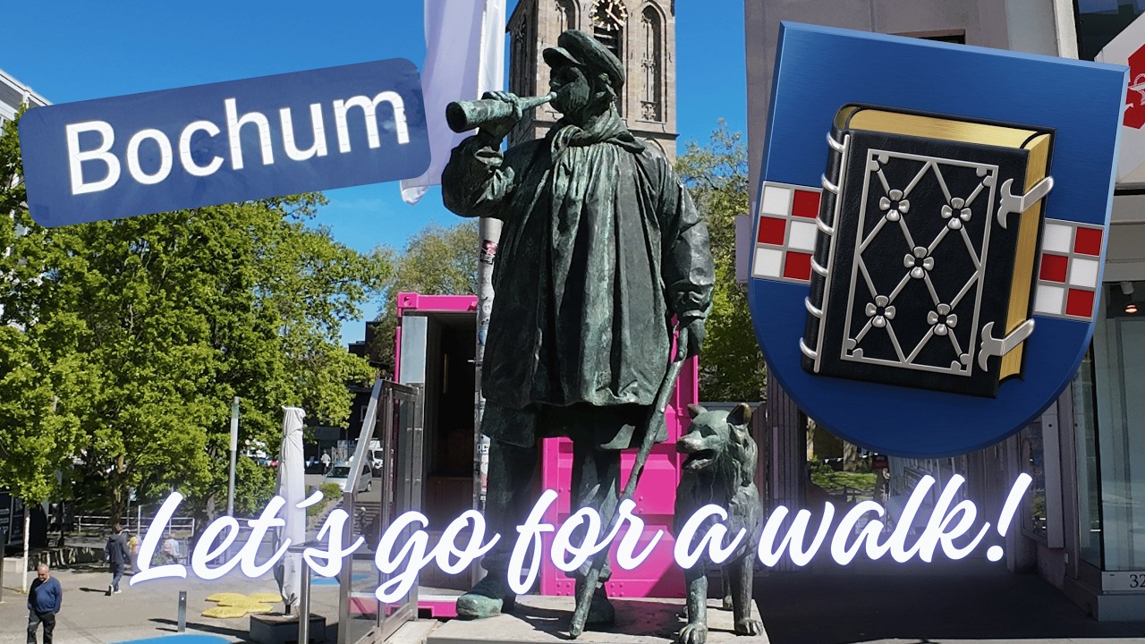 4K Bochum Virtual Walk from the Train Station to the Old Town (POV)