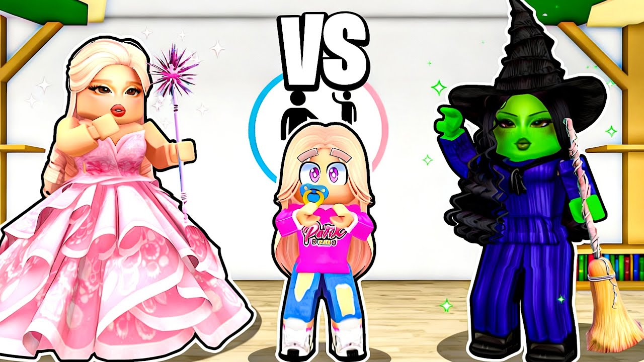 BABY PATI WYBIERA RODZINĘ WICKED: GLINDA vs ELPHABA na BROOKHAVEN w ROBLOX!