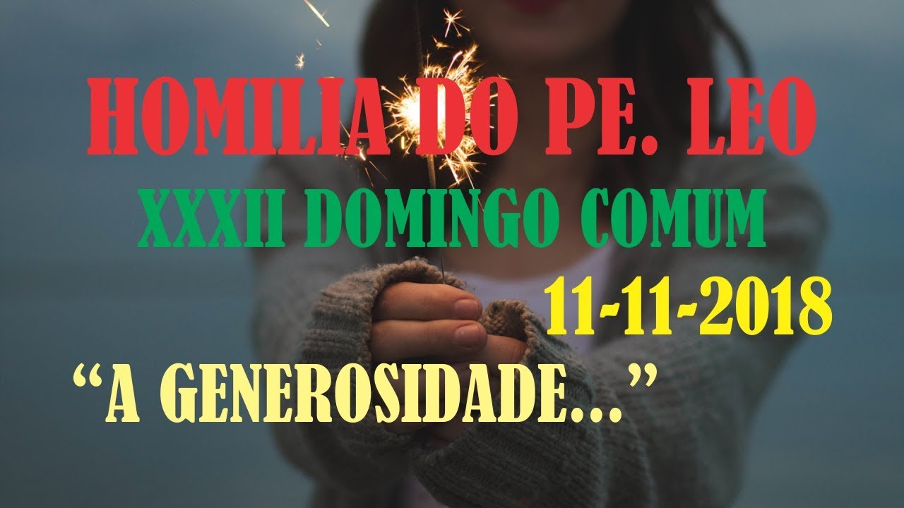 XXXII DOMINGO COMUM #homiliadopadreleo #luznomundo #domingocomum