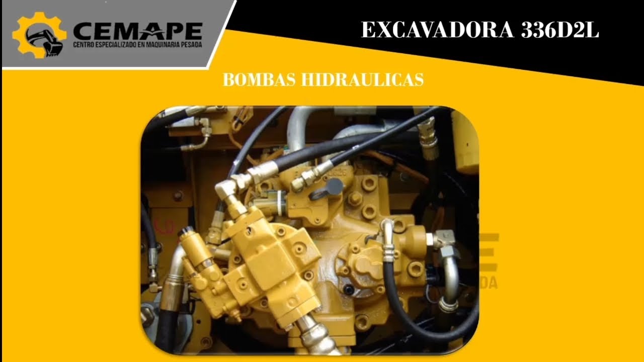 Excavadora de orugas Caterpillar 336 D2L, bomba NFC, PRV, censado cruzado, parte 1