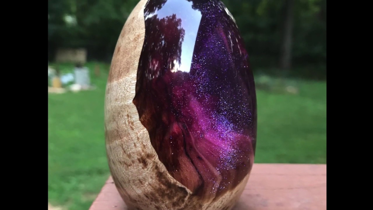 Making a Wood and Resin Galaxy Dragon Egg