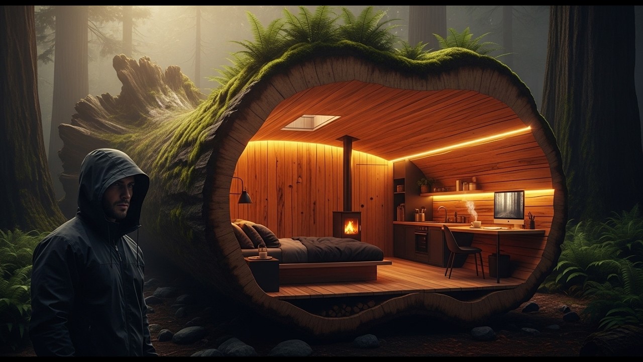 I Built a Hidden Survival Fortress Inside a Giant Tree