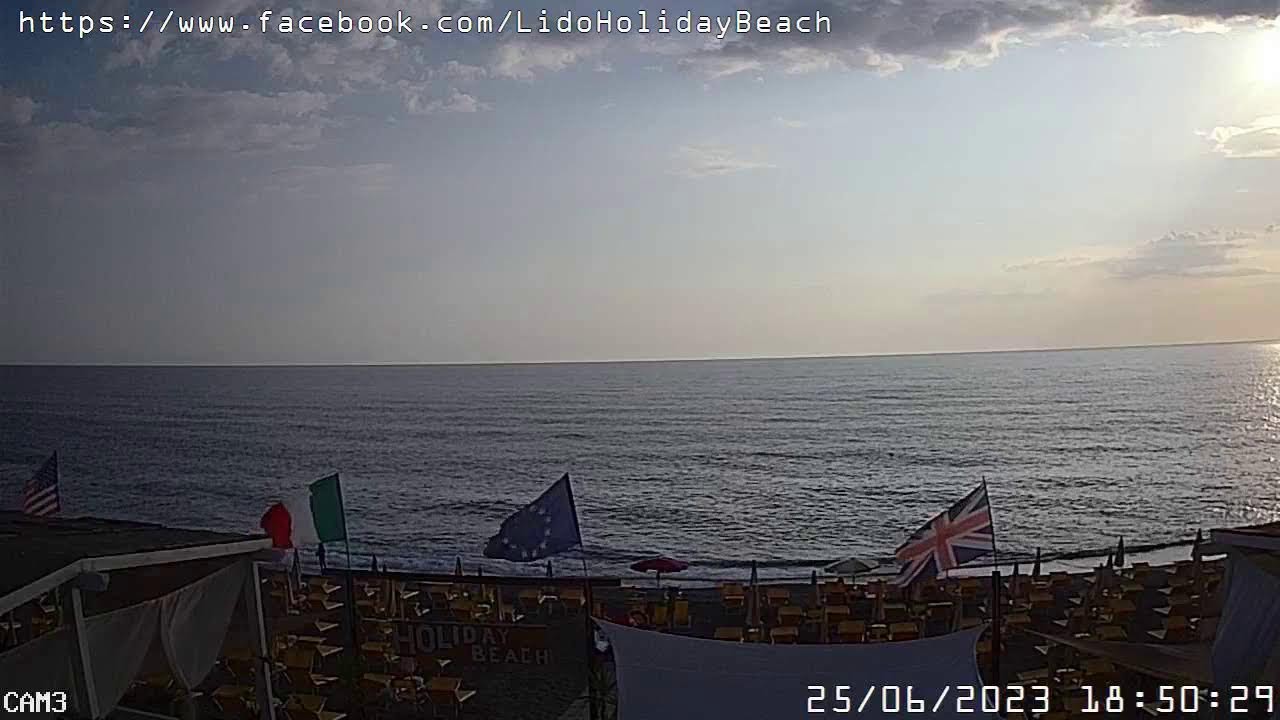 Webcam Mare Diretta Live Streaming dal Lido Holiday Beach Paola CS Calabria italy