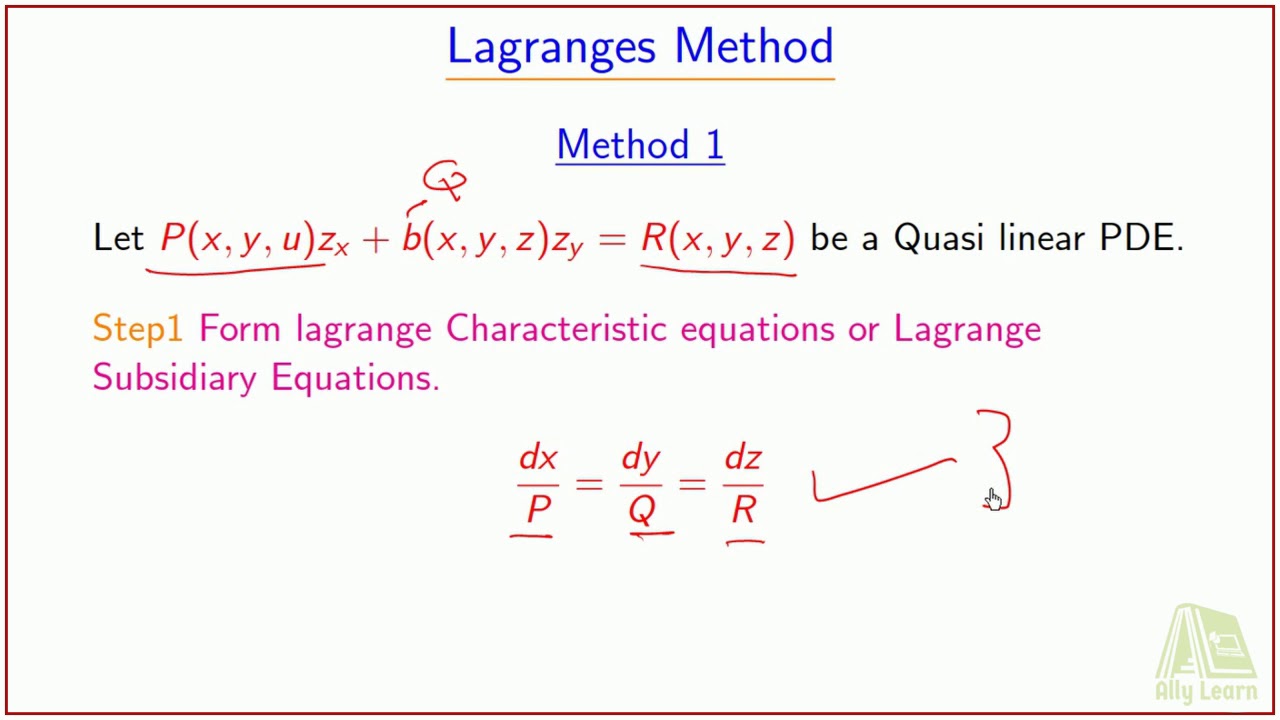PDE - Lagranges Method (Part-1) | General solution of quasi-linear PDE