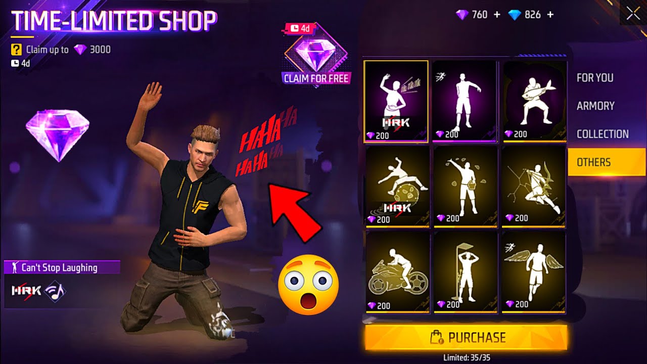 UPDATE 👉 PINK DIAMONDS STORE 😱FREE NEW LOL EMOTE 😱 ALL FREE 🎁 FREE FIRE