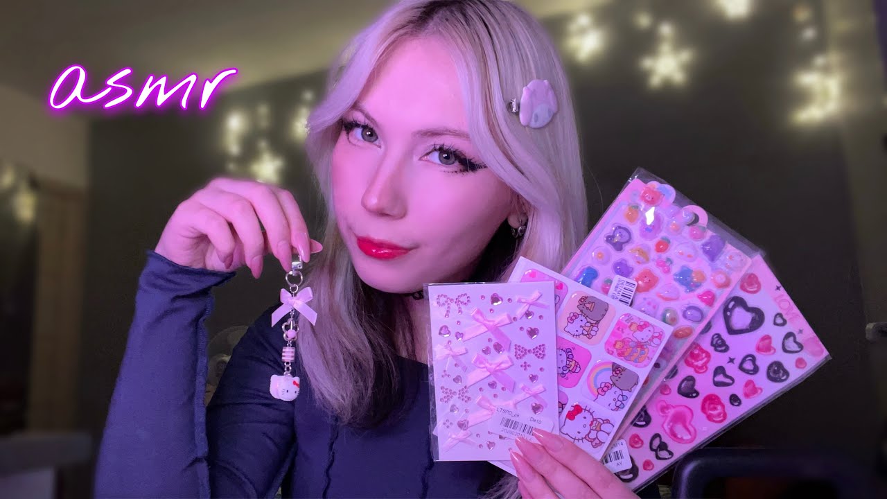 ASMR Распаковка ТОВАРОВ с AliExpress (наклейки, канцелярия и аксессуары) + болталка 