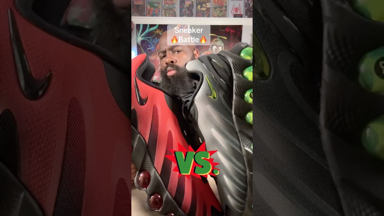 Nike Air Max Dn8 Black Bright Crimson VS Nike Air Max Dn8 Black Volt SNEAKER BATTLE @nike #nike