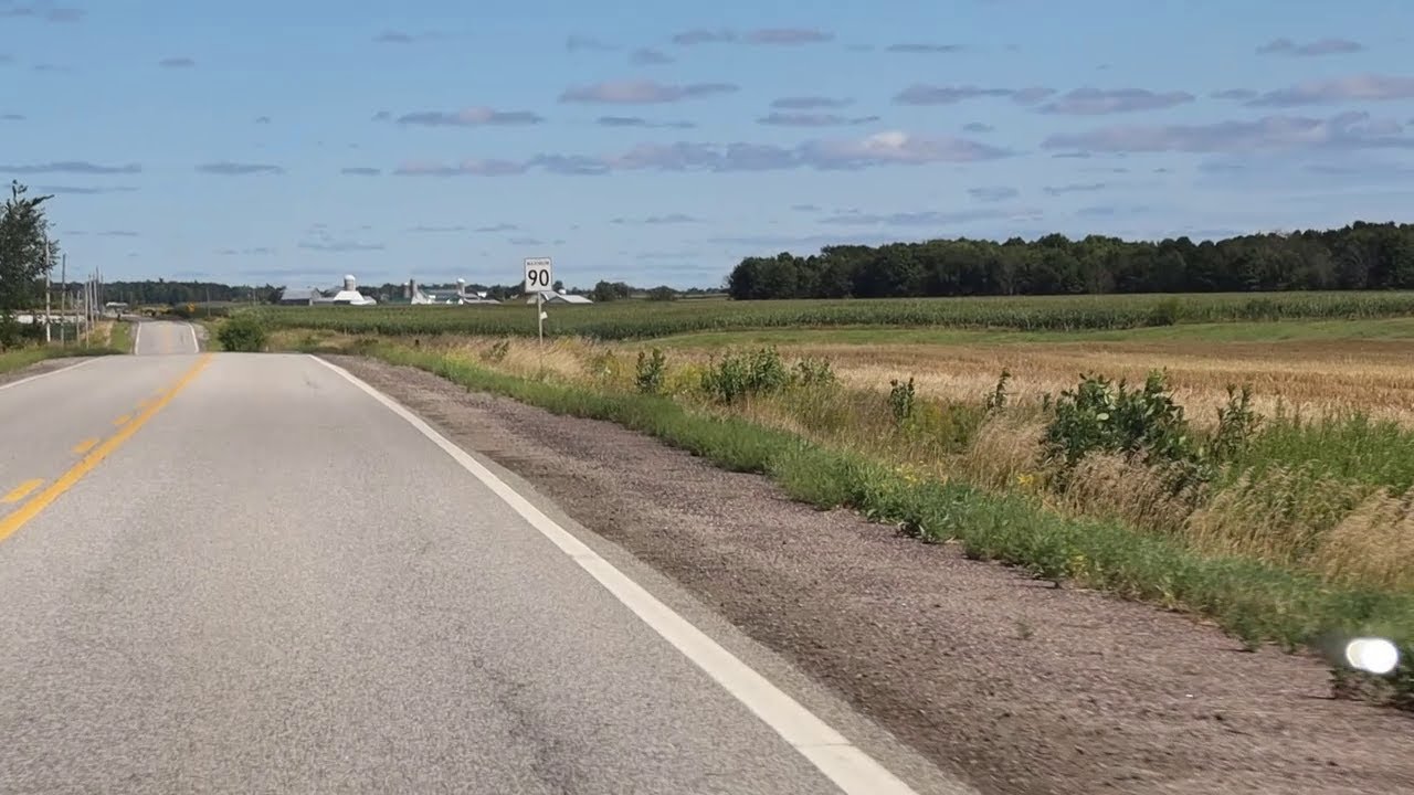 Silent Drive in Rural Canada | Calm Roads & Open Nature